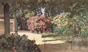 Frederic Bazille The Terrace at Meric oil painting